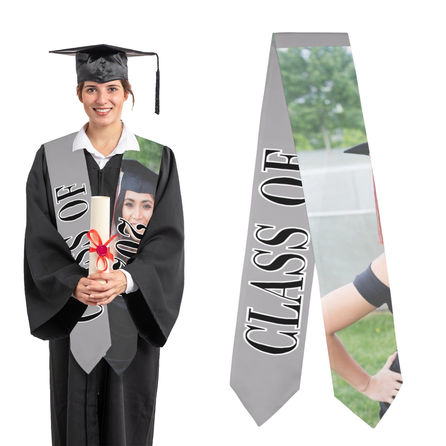 Class of 2025 Graduation Stole – Personalized Satin Graduation Sash