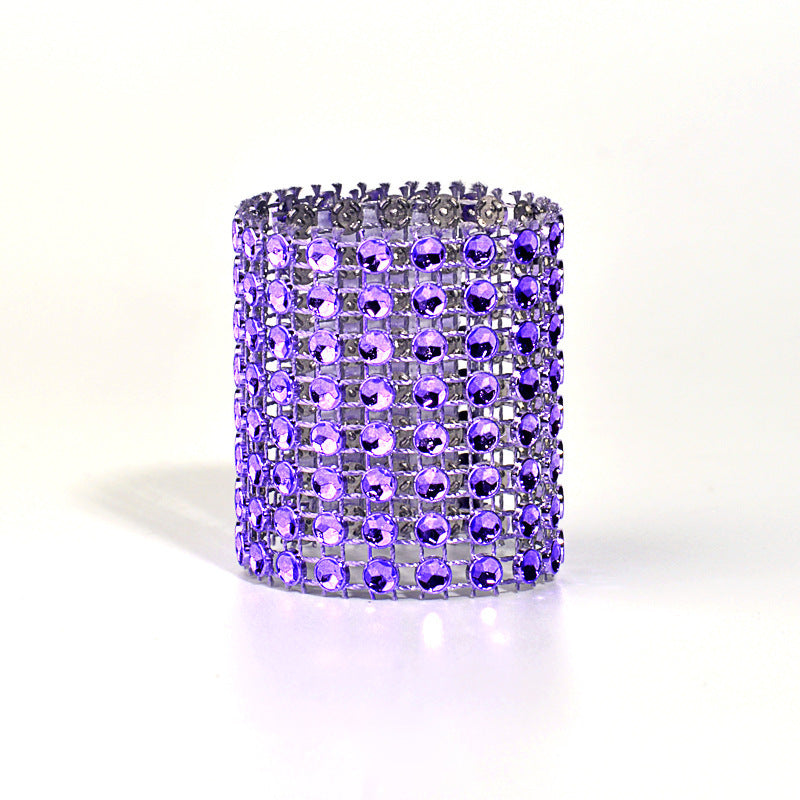 Net Drill Napkin Ring – Elegant Rhinestone-Inspired Holder for Hotel & Formal Table Settings