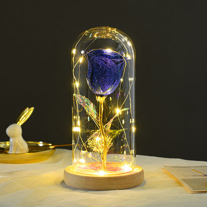 Romantic LED Rose Gifts – Glass Dome Flower Light for Her
