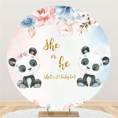 Round Fabric Backdrop – Baby Shower & Party Photo Background for Banquets & Events