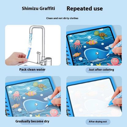AquaDoodle Book – Reusable Magic Water Painting Album for Kids (4-6 years of age)