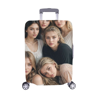 Personalized Photo Luggage Cover – Medium (22"-25") | Custom Travel Suitcase Protector