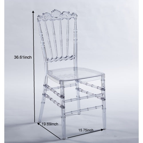 Set of 4 Elegant Dining Chairs – Welded Frame with Sleek Plastic Seats for Events & Special Occasions
