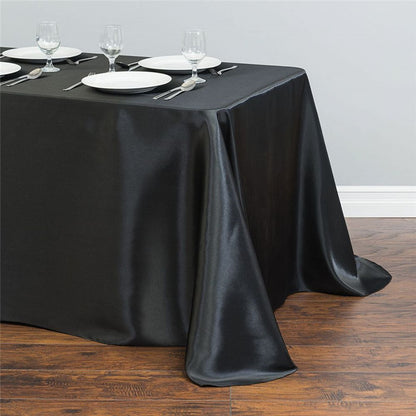 Satin Tablecloth – Elegant Rectangle Table Cover for Weddings, Parties & Events