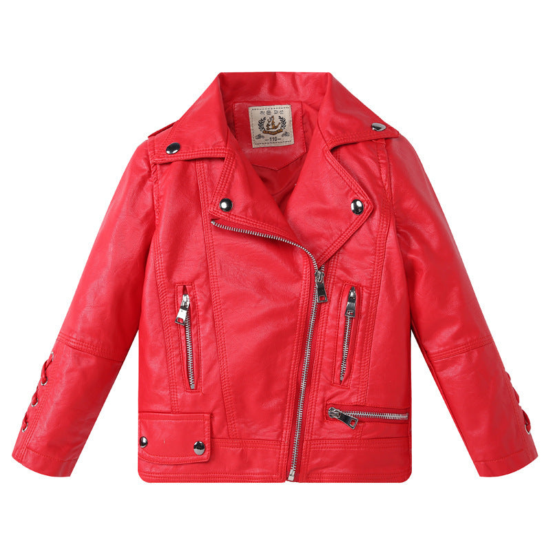 Children's Leather Fashion Boys/Girls Jacket