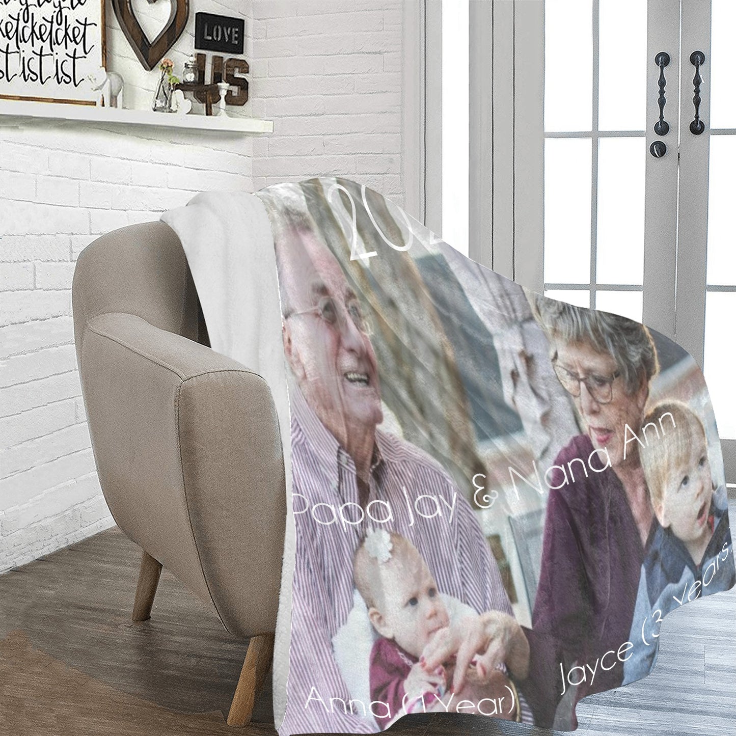 Family Photo Keepsake Ultrasoft Microfleece Blanket 70" x 80"