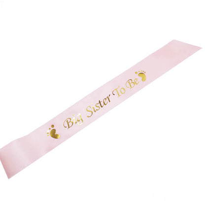 Baby Shower Sash – "Mommy to Be" Shoulder Strap for Gender Reveal & Baby Shower Party Etiquette