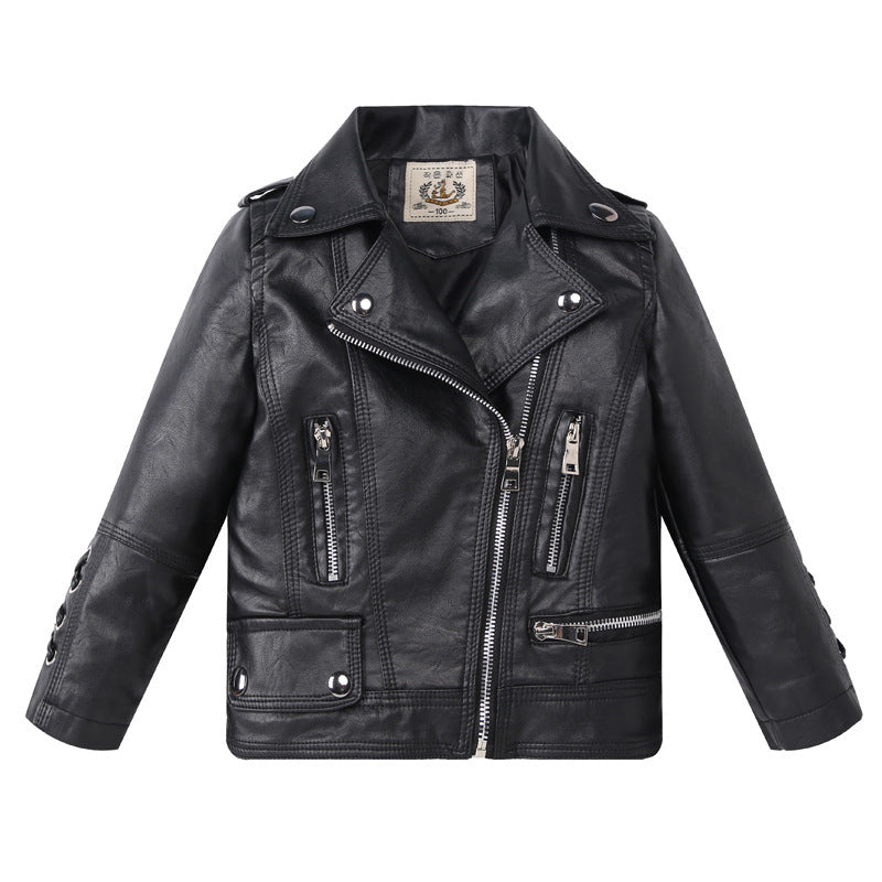 Children's Leather Fashion Boys/Girls Jacket