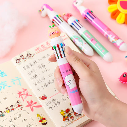 Multi-Color Ballpoint Pens – 10-in-1 Press Style