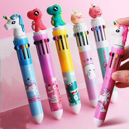 Multi-Color Ballpoint Pens – 10-in-1 Press Style