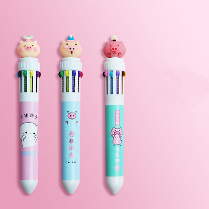 Multi-Color Ballpoint Pens – 10-in-1 Press Style
