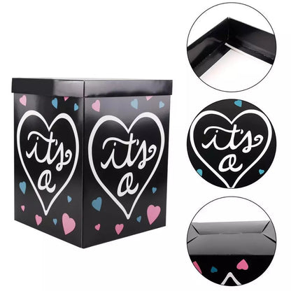 Gender Reveal Mystery Balloon Carton – Surprise Box for Boy or Girl Party Decorations