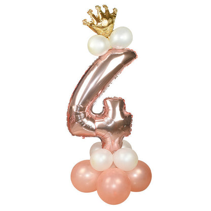 Rose Gold Number Balloons – Foil Party Decorations for Birthdays & Celebrations