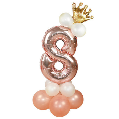 Rose Gold Number Balloons – Foil Party Decorations for Birthdays & Celebrations