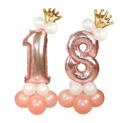 Rose Gold Number Balloons – Foil Party Decorations for Birthdays & Celebrations