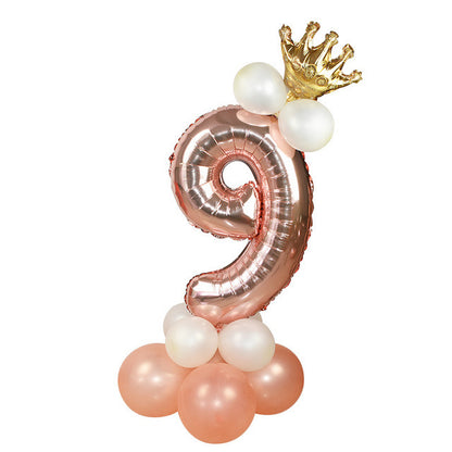 Rose Gold Number Balloons – Foil Party Decorations for Birthdays & Celebrations