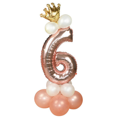 Rose Gold Number Balloons – Foil Party Decorations for Birthdays & Celebrations