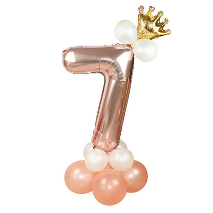 Rose Gold Number Balloons – Foil Party Decorations for Birthdays & Celebrations