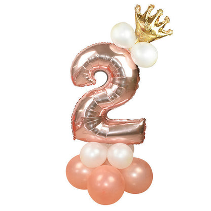Rose Gold Number Balloons – Foil Party Decorations for Birthdays & Celebrations