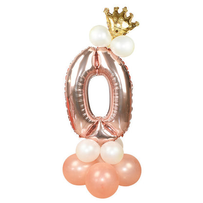 Rose Gold Number Balloons – Foil Party Decorations for Birthdays & Celebrations