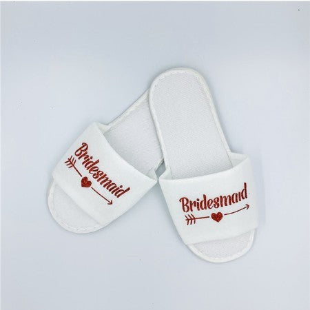 Wedding Party Slippers – Soft Spa-Style Slippers for Bride & Bridesmaids