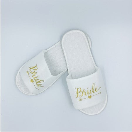 Wedding Party Slippers – Soft Spa-Style Slippers for Bride & Bridesmaids