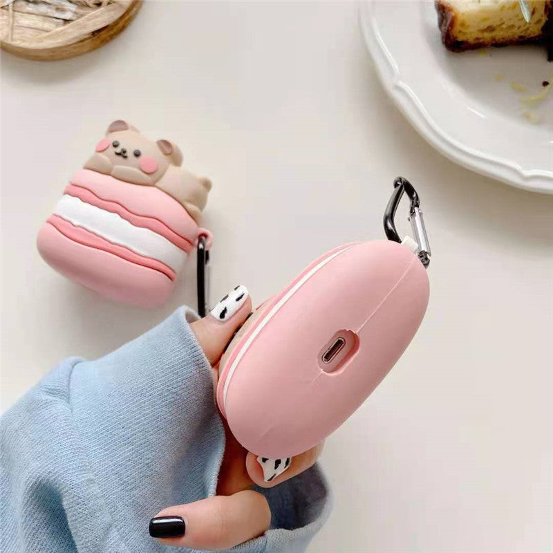 Cute Papa Macaron Pink Bear Case