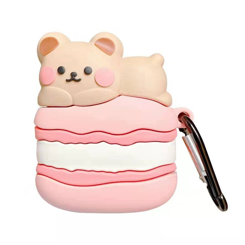 Cute Papa Macaron Pink Bear Case