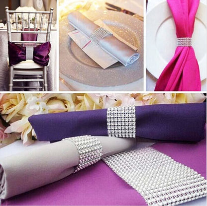Net Drill Napkin Ring – Elegant Rhinestone-Inspired Holder for Hotel & Formal Table Settings