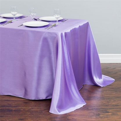 Satin Tablecloth – Elegant Rectangle Table Cover for Weddings, Parties & Events