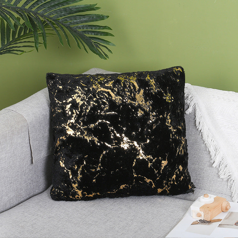 Nordic Luxury Plush Pillowcase – Gilded Accent Home Decor