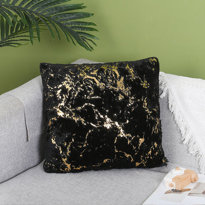 Nordic Luxury Plush Pillowcase – Gilded Accent Home Decor