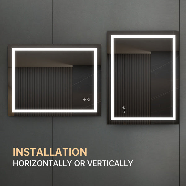 LumiGlow – LED Wall-Mounted Bathroom Mirror