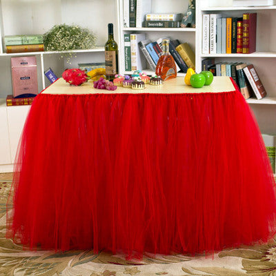 Tulle Tablecloth – Elegant Party Table Skirt for Baby Showers, Birthdays, Weddings & Event Decor