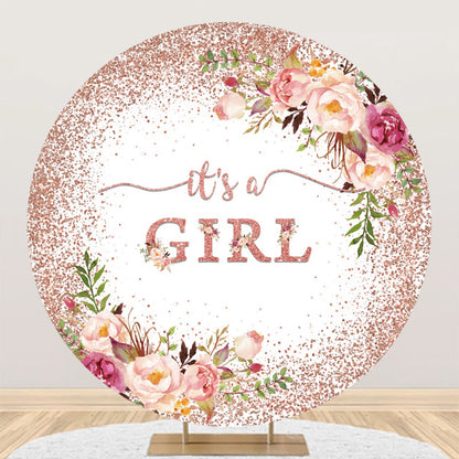 Round Fabric Backdrop – Baby Shower & Party Photo Background for Banquets & Events