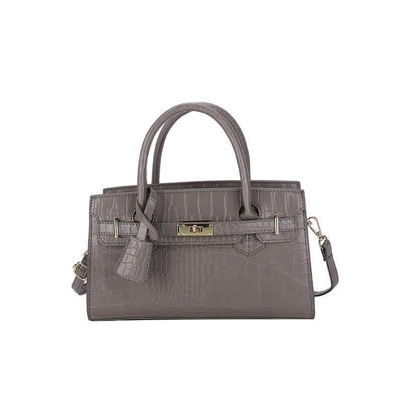 Crocodile Pattern Kelly Handbag – Fashion Luxury for Modern Women