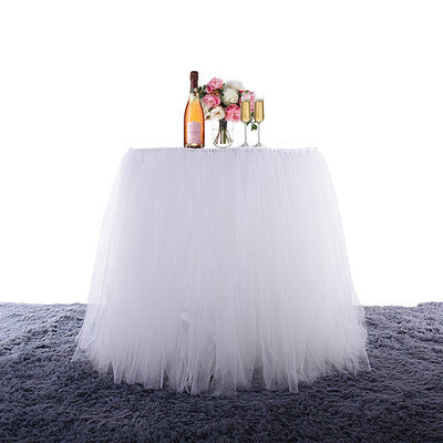 Tulle Tablecloth – Elegant Party Table Skirt for Baby Showers, Birthdays, Weddings & Event Decor
