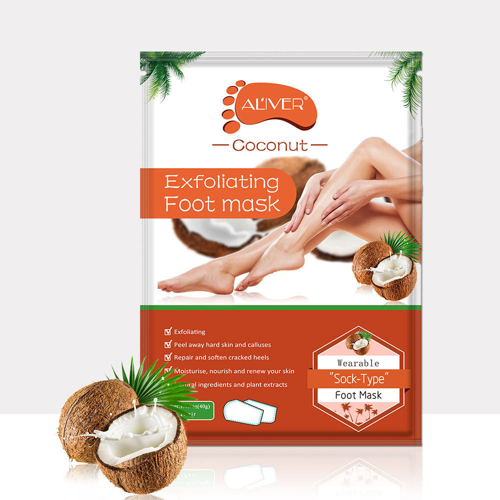 Exfoliating Foot Mask – Milk, Coconut & Ginseng Peel-Off Socks for Smooth, Soft Feet