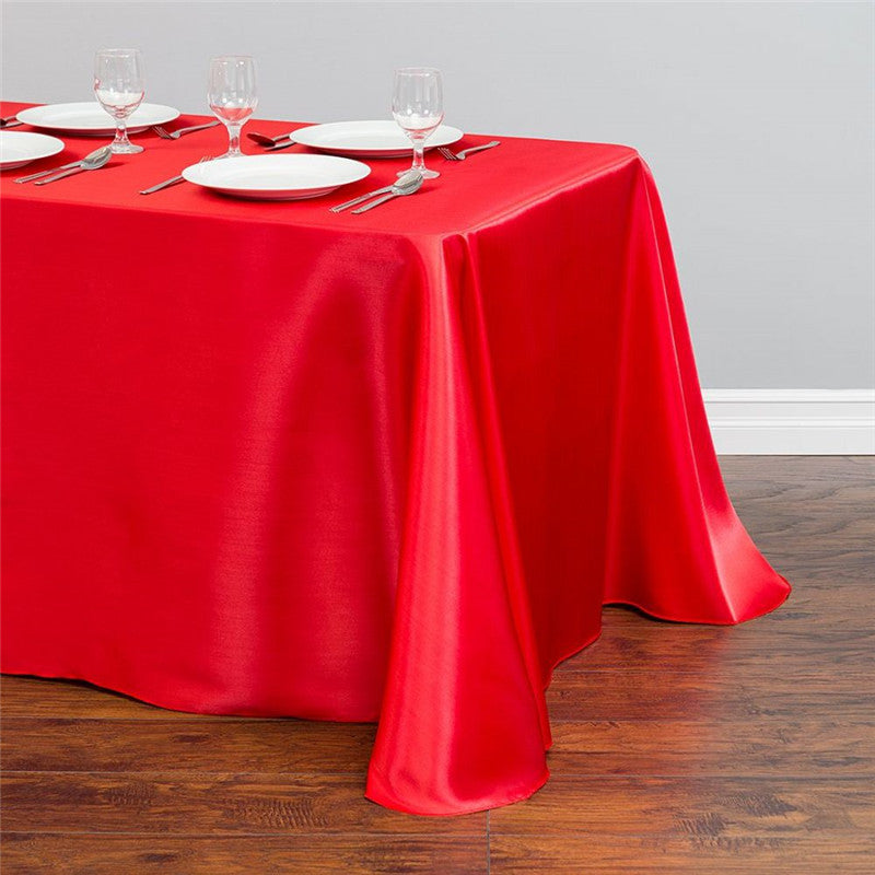 Satin Tablecloth – Elegant Rectangle Table Cover for Weddings, Parties & Events