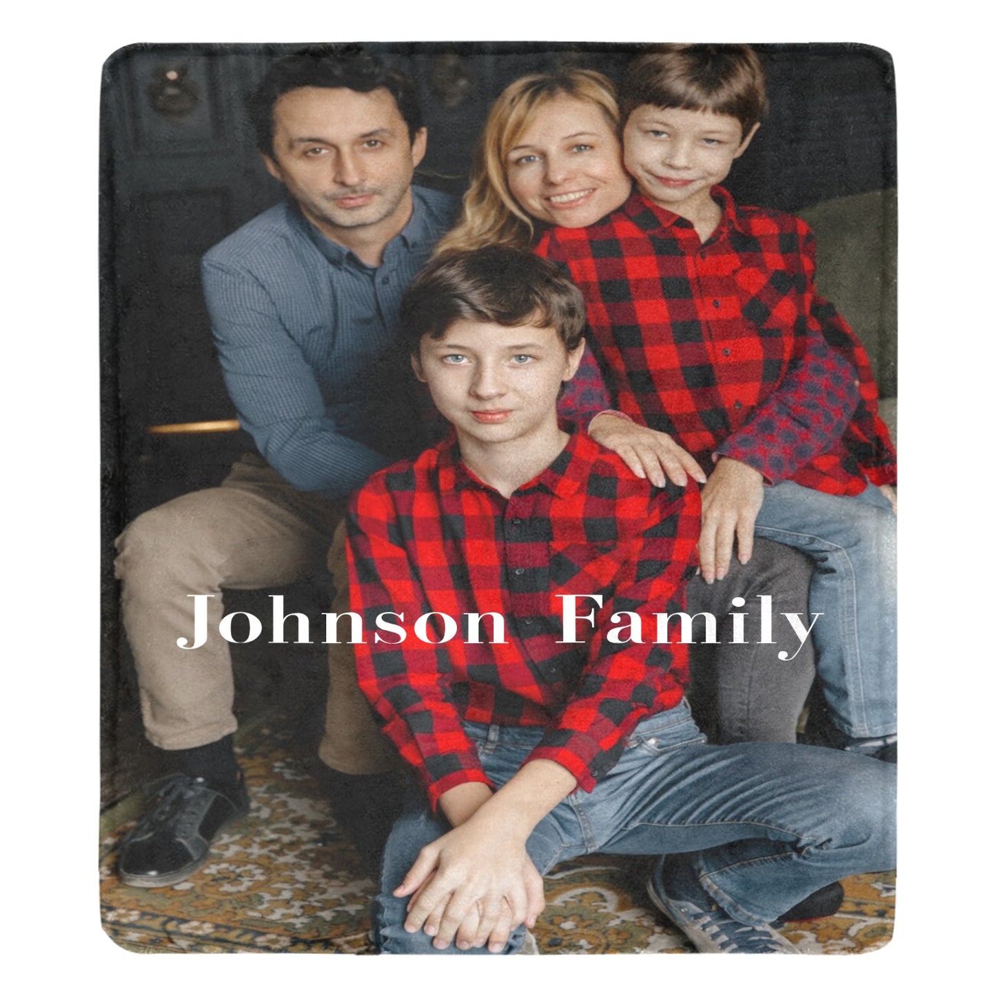 Family Keepsake Photo Ultrasoft Microfleece Blanket 70" x 80"
