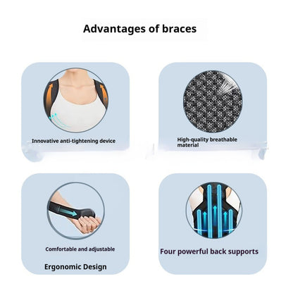 Breathable Mesh Posture Corrector – Invisible Back Straightener & Shoulder Support