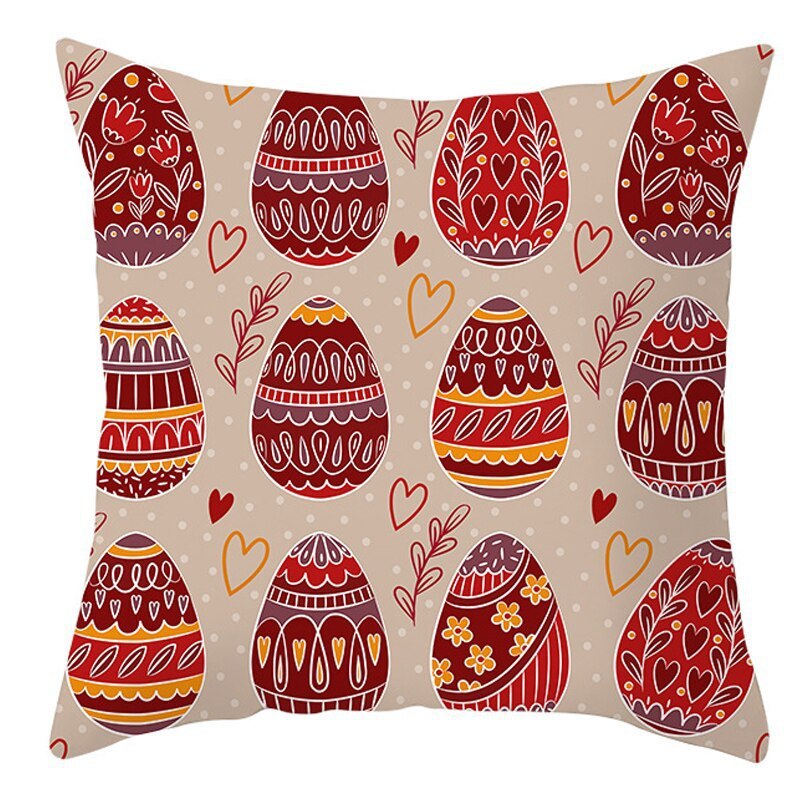 Easter Pillowcase – Soft Short Plush Cushion Cover for Spring & Holiday Home Decor