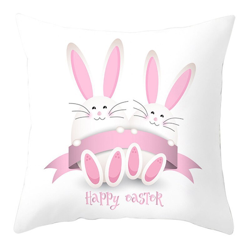 Easter Pillowcase – Soft Short Plush Cushion Cover for Spring & Holiday Home Decor