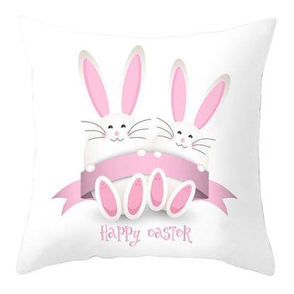Easter Pillowcase – Soft Short Plush Cushion Cover for Spring & Holiday Home Decor