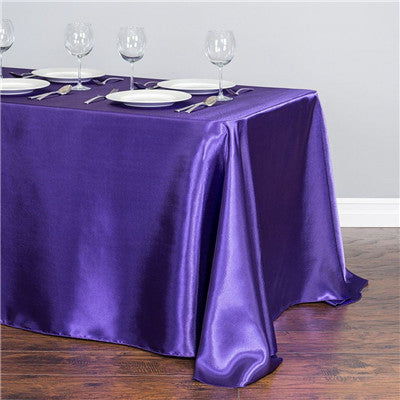 Satin Tablecloth – Elegant Rectangle Table Cover for Weddings, Parties & Events