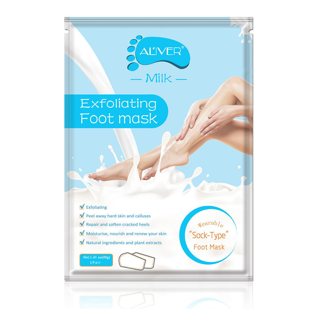 Exfoliating Foot Mask – Milk, Coconut & Ginseng Peel-Off Socks for Smooth, Soft Feet