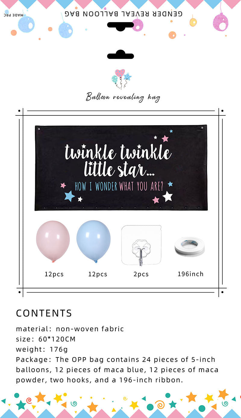 Gender Reveal Balloon Drop Bag – “Boy or Girl?” Confetti Balloon Bag for Baby Shower Party Surprise