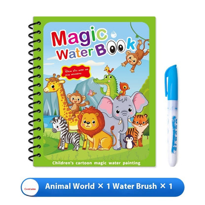 AquaDoodle Book – Reusable Magic Water Painting Album for Kids (4-6 years of age)
