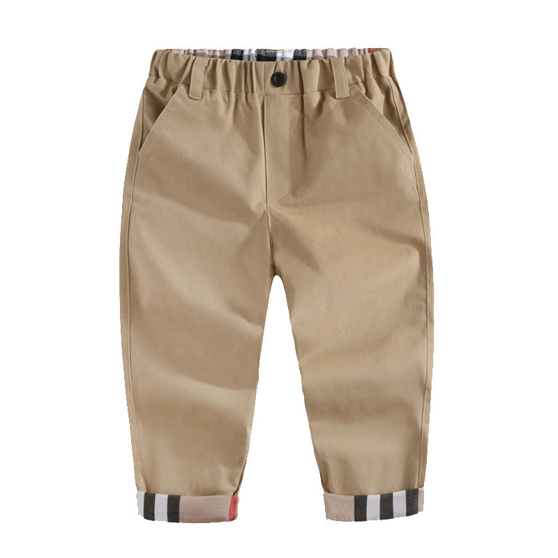 Play Plaid Boys' Casual Cotton Trousers