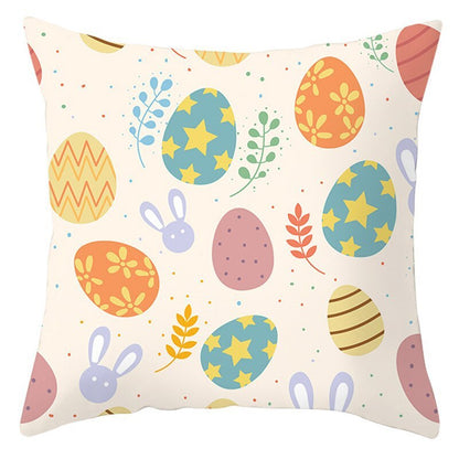 Easter Pillowcase – Soft Short Plush Cushion Cover for Spring & Holiday Home Decor